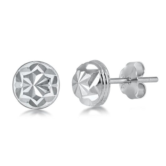 Sterling Silver Unique Cute Snowflake Star Modern Geometric Earrings 925 New
