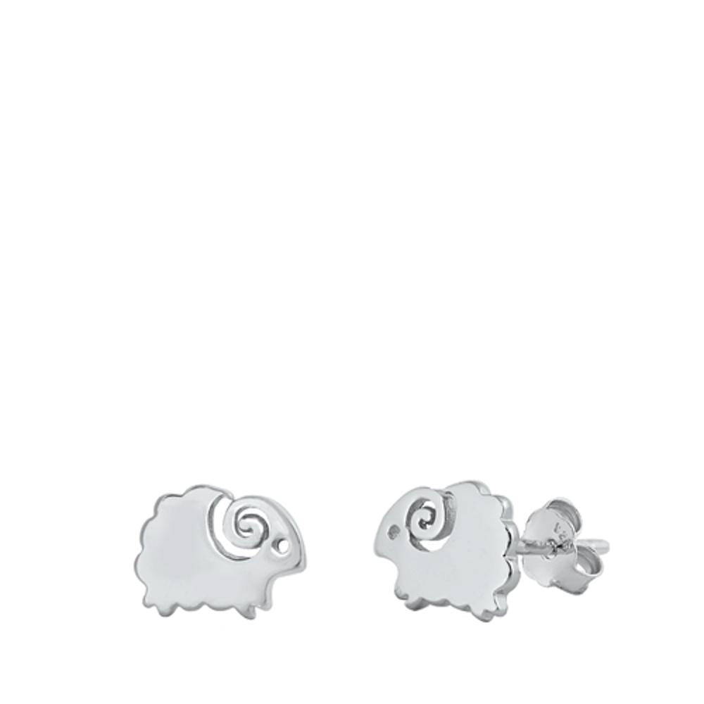 Sterling Silver Farm Animal Wholesale Ram Stud Earrings 925 New