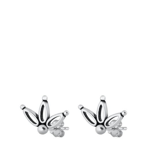Sterling Silver Beautiful Bali Flower Fashion Earrings 925 New