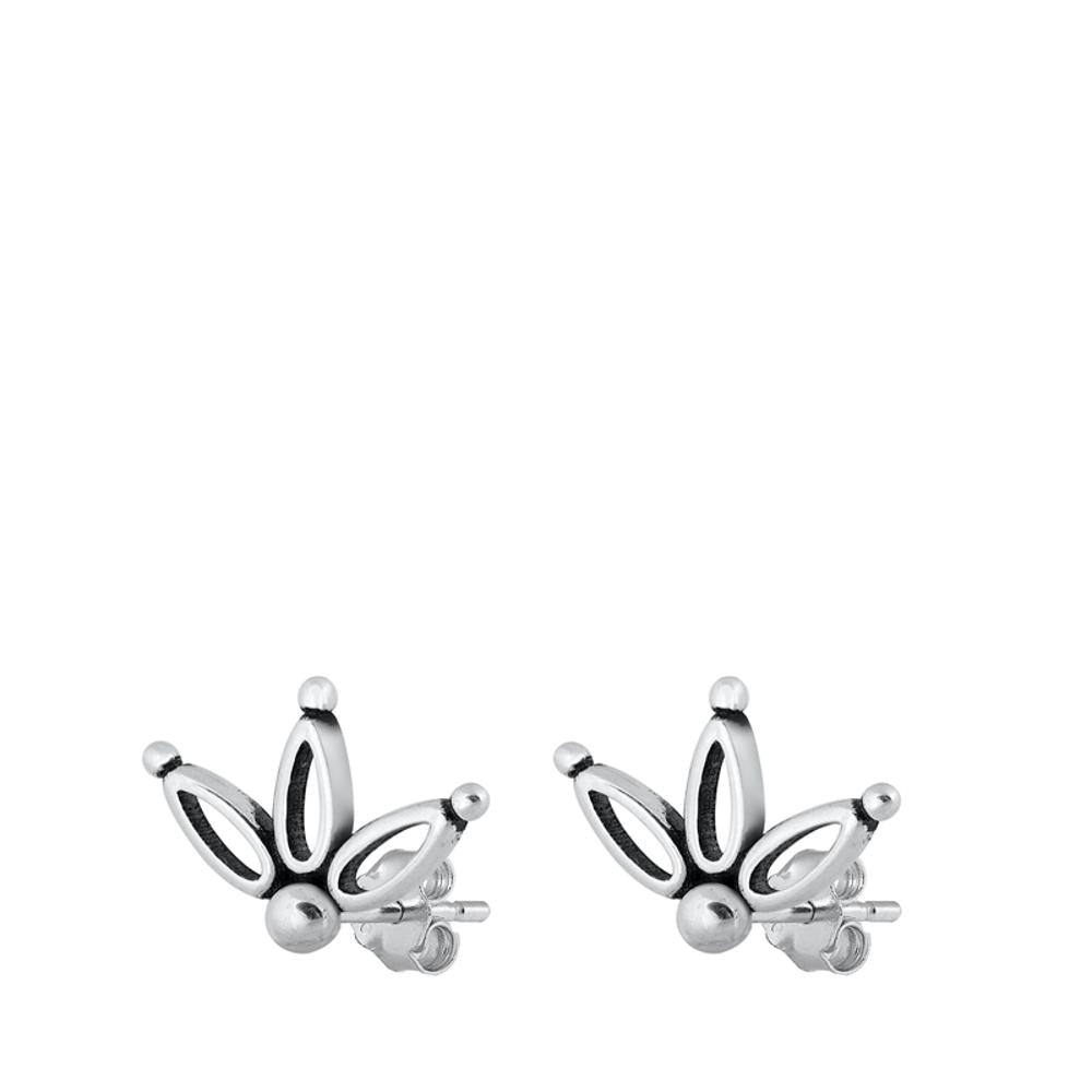 Sterling Silver Beautiful Bali Flower Fashion Earrings 925 New