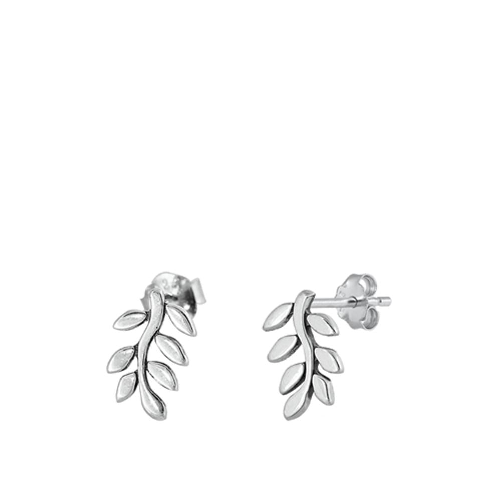 Sterling Silver Wholesale Vine Leaf Branch Plant Earrings 925 New