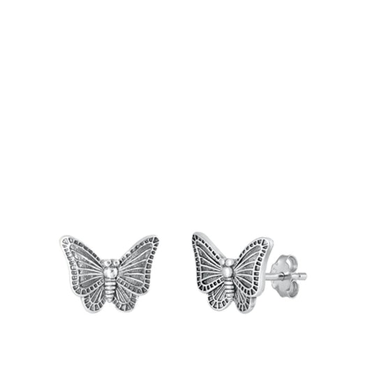 Sterling Silver Wholesale Butterfly Fashion Stud Earrings 925 New