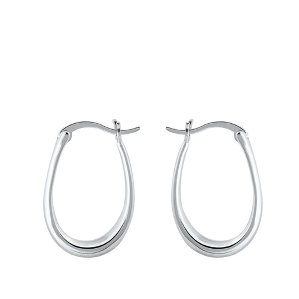Sterling Silver Wholesale U Shape Hoop High Polished Fashion Earrings 925 New