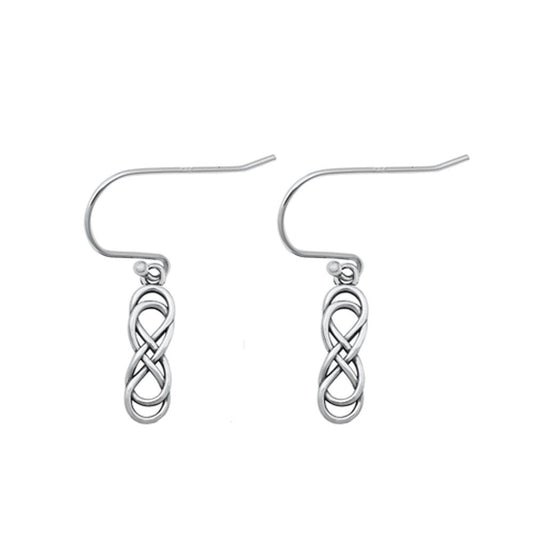 Sterling Silver Celtic Symbol Fashion High Polished Earrings 925 New