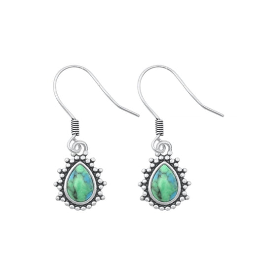 Sterling Silver Fashion Bali Style Drop Hook Oxidized Polished Earrings .925 New