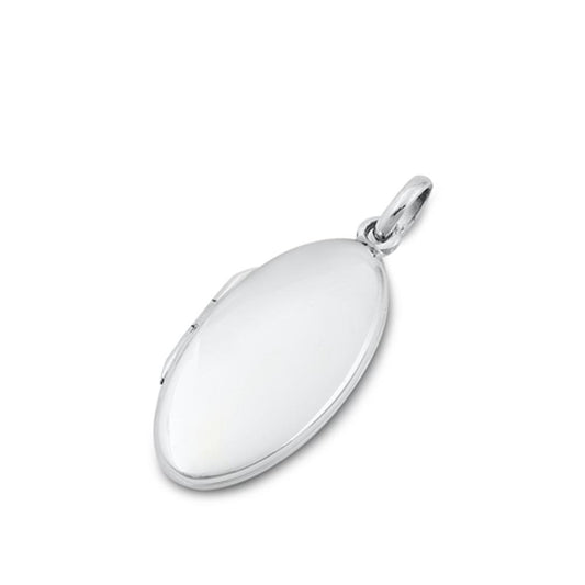 Sterling Silver Classic Vintage Oval Locket Pendant Keepsake Love Charm 925 New