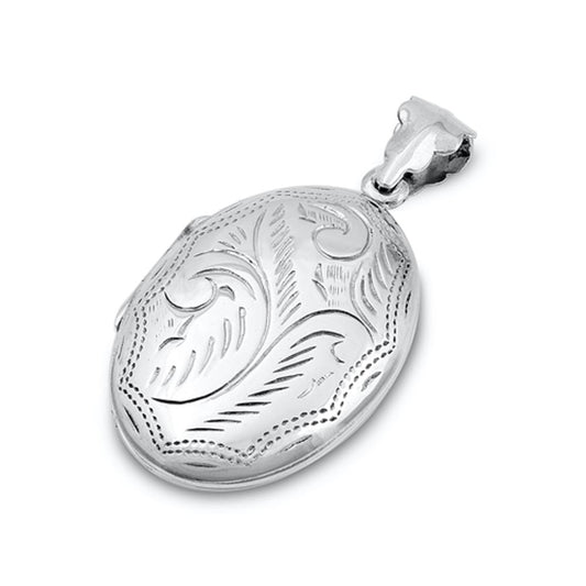 Sterling Silver Cute Vintage Locket Pendant Love Keepsake Picture Charm 925 New