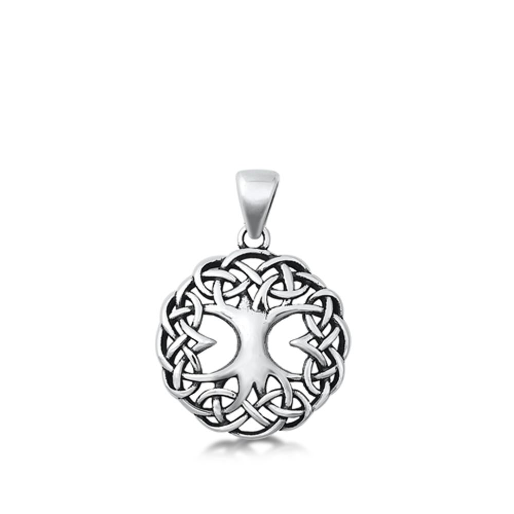 Sterling Silver Wholesale Celtic Tree Medallion Pendant Love Knot Charm 925 New