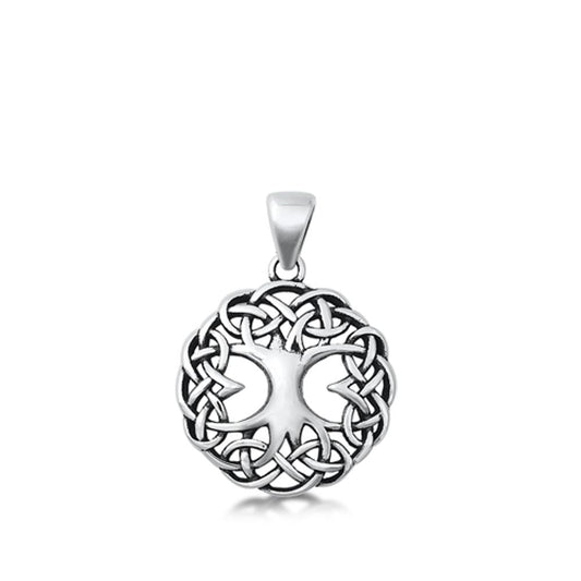 Sterling Silver Wholesale Celtic Tree Medallion Pendant Love Knot Charm 925 New