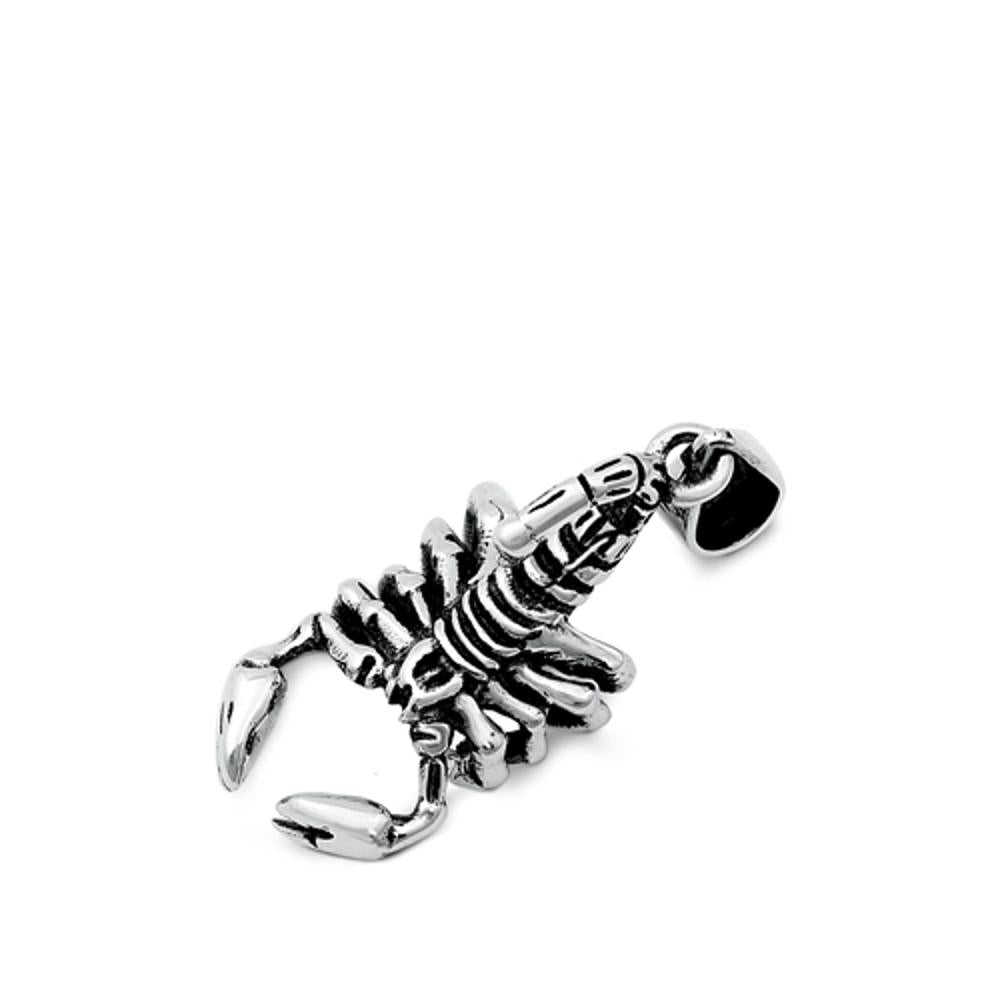 Sterling Silver Classic Scorpion Pendant Animal Zodiac Scorpio Charm 925 New