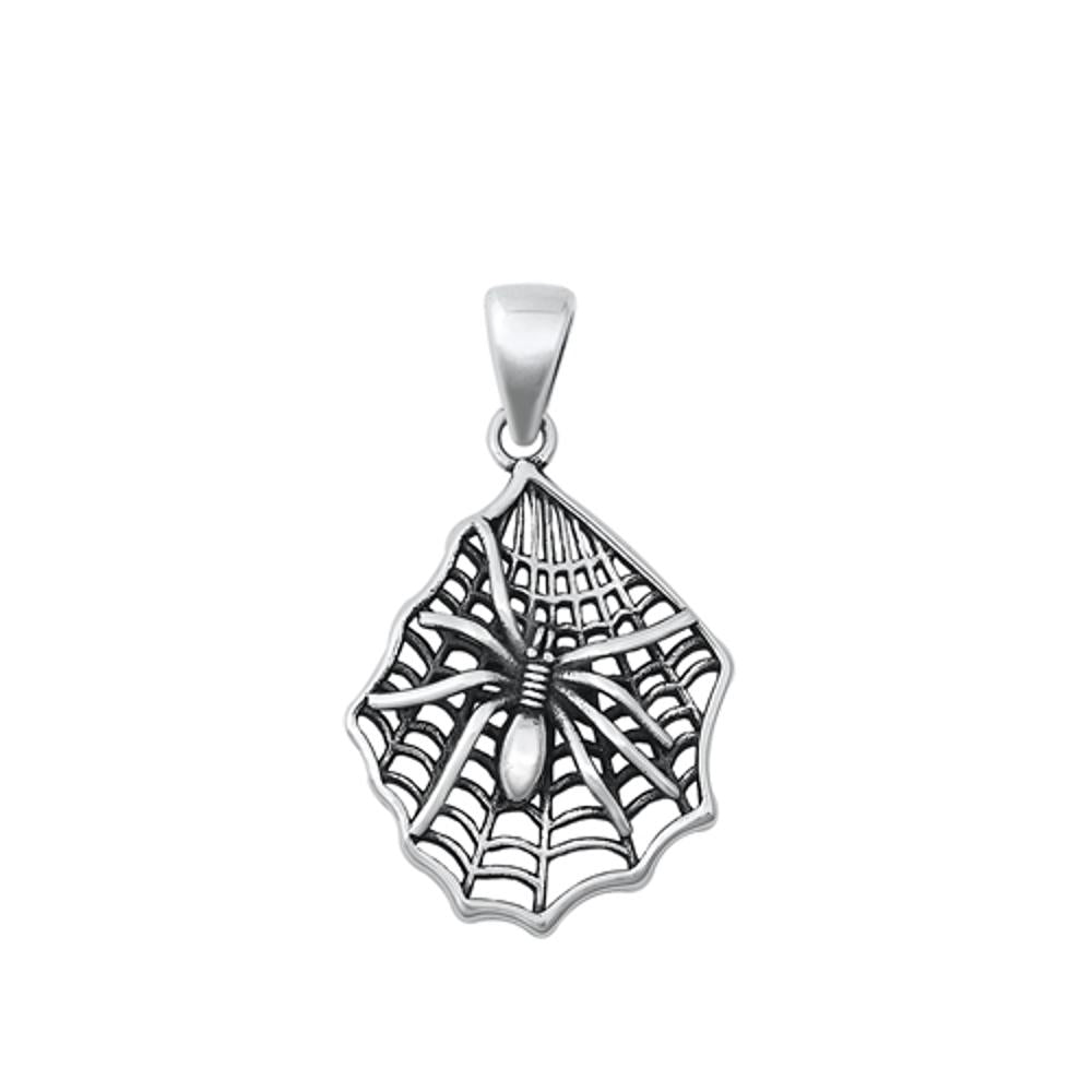 Sterling Silver Wholesale Spiderweb Pendant Arachnid Spider Web Charm 925 New