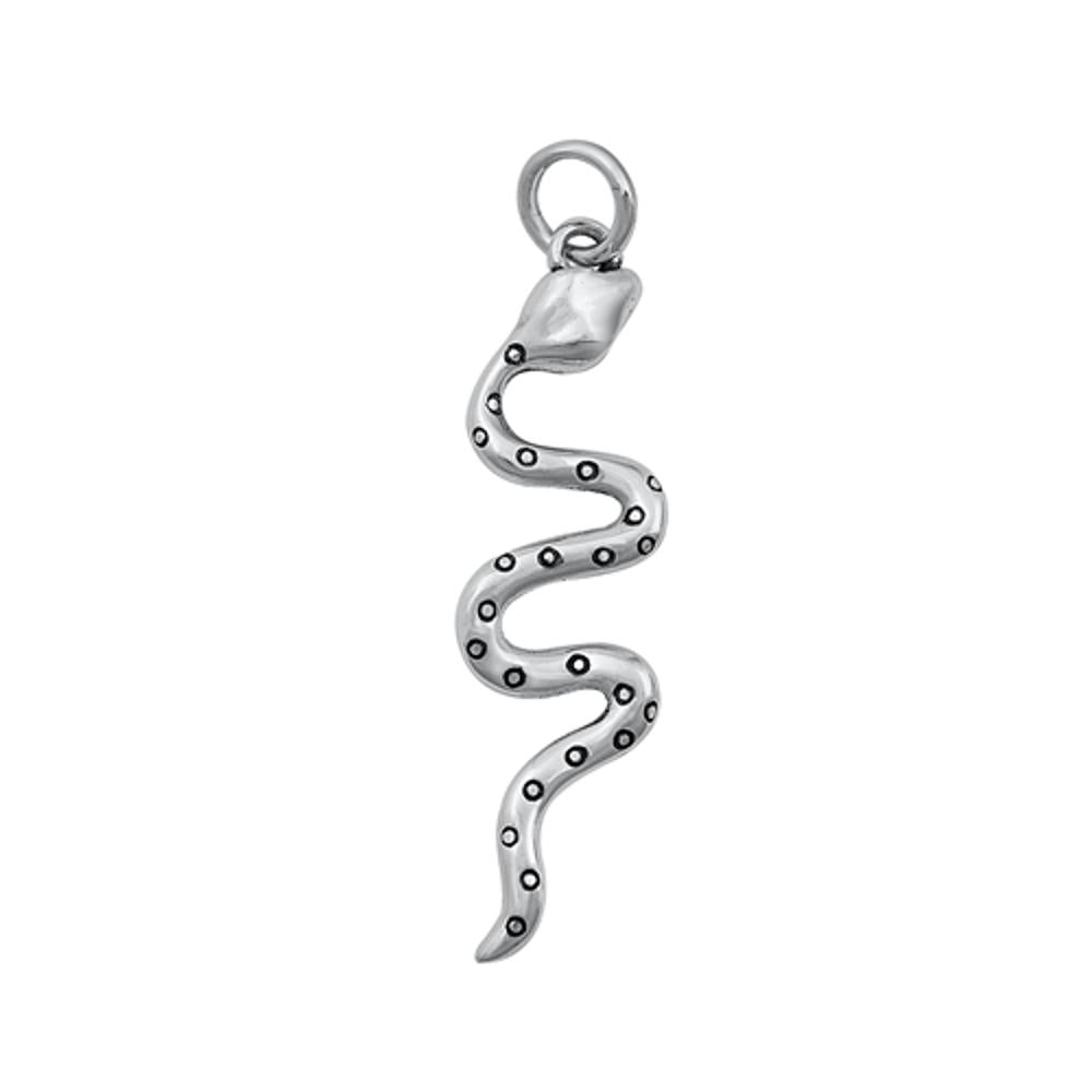 Sterling Silver Unique Snake Viper Pendant Serpent Immortality Charm 925 New