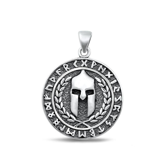 Sterling Silver Wholesale Spartan Warrior Medallion Pendant Charm 925 New