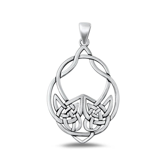 Sterling Silver High Polished Celtic Triquetra Knot Pendant .925 New Charm