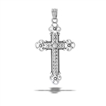 Stainless Steel Ornate Filigree Cross Pendant