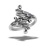 Stainless Steel Double Wings Ring