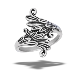 Stainless Steel Double Wings Ring