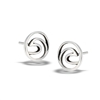 Sterling Silver Wave In Sunset Stud Earring