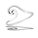 Sterling Silver Crashing Wave Ring