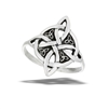 Sterling Silver Celtic Ring With Triquetras