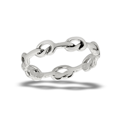 Sterling Silver Interlocking Link Ring