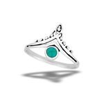 Sterling Silver Granulation Design With Synthetic Turquoise Ring