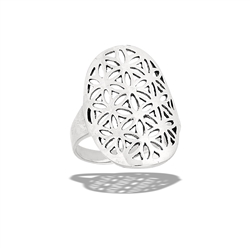 Sterling Silver Multiple Flower Filigree Ring