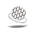 Sterling Silver Modern Ring With Circle And Ovals