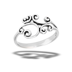 Sterling Silver Abstract Swirly Ring