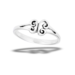 Sterling Silver Wind Blowing Ring