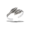 Sterling Silver Leaf Friends With Dots Toe Ring