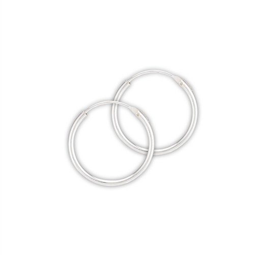 continuous hoop earrings silver