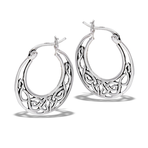 sterling silver celtic hoop earrings