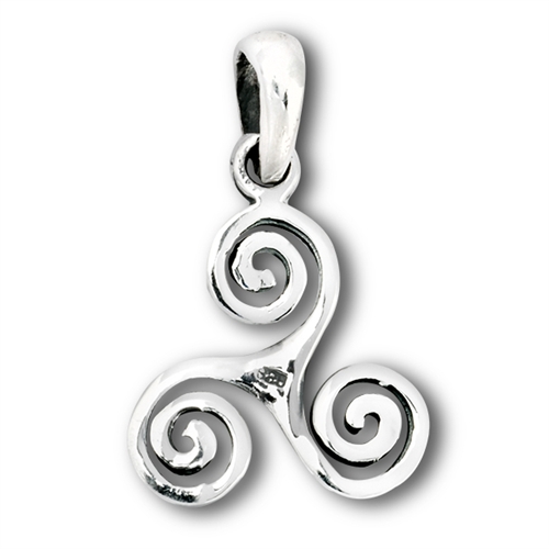 sterling silver triskele pendant